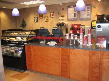 Grab fresh coffee from Seattle's Best Coffee Shop. Also enjoy pastries, muffins, bagels, cookies, and Jimmy Dean breakfast sandwiches. Wake up and grab a quick coffee and snack.